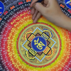 Tranh tô Mandala Lục Tự Đại Minh Chú - Om Mani Padme Hum (tặng kèm cọ, màu)