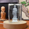 (Tặng lá bồ đề) Tượng Phật Pha Lê 3D Kèm Đế Đèn Led (Tượng Địa Tạng, Tượng A Di Đà, Tượng Thích Ca, Tượng Quan Âm, Tượng Dược Sư)