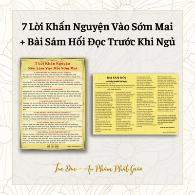 7 Lời Khấn Nguyện Đọc Vào Mỗi Sớm Mai - Bài Sám Hối Đọc Trước Khi Đi Ngủ - Khổ A4