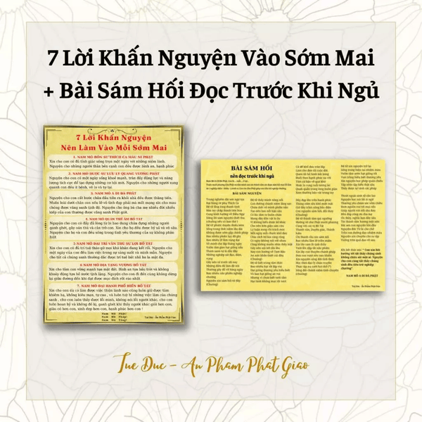 7 Lời Khấn Nguyện Đọc Vào Mỗi Sớm Mai - Bài Sám Hối Đọc Trước Khi Đi Ngủ - Khổ A4