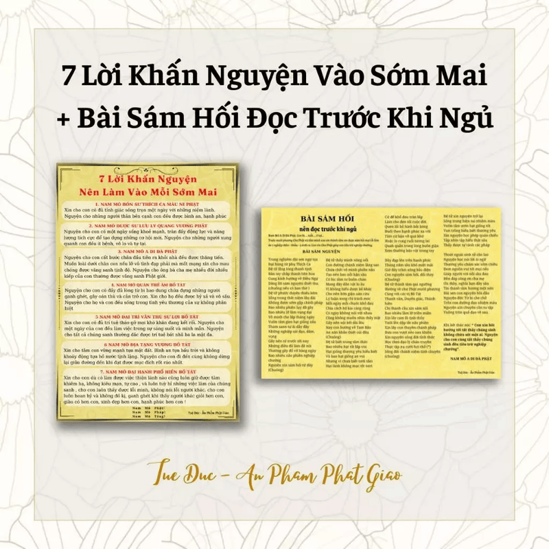 7 Lời Khấn Nguyện Đọc Vào Mỗi Sớm Mai - Bài Sám Hối Đọc Trước Khi Đi Ngủ - Khổ A4