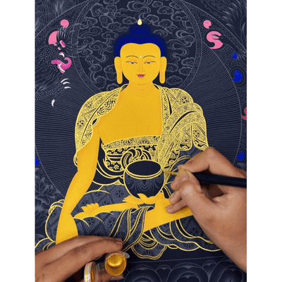 (50x70cm) Tranh tô Đức Phật Thích Ca 1 (tặng cọ và màu nhũ vàng)
