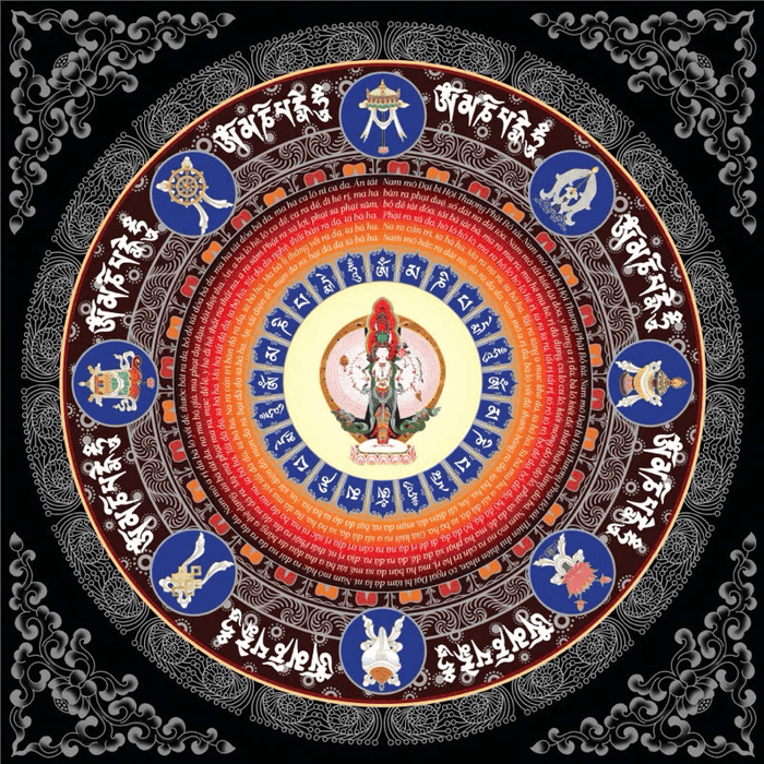 Tranh tô Mandala Chú Đại Bi