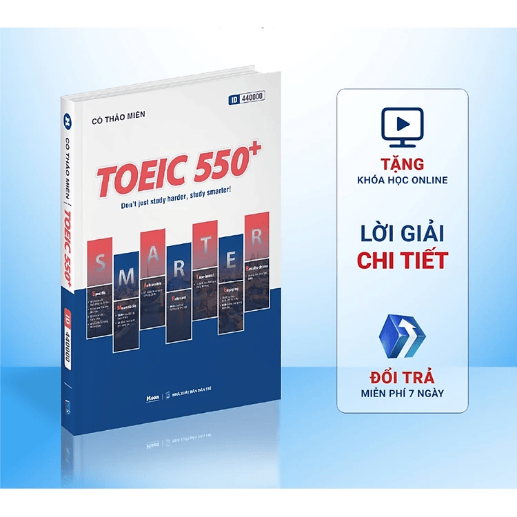 Sách Toeic 550 ( ôn thi toeic 2 kỹ năng reading & listening) - Moonbook