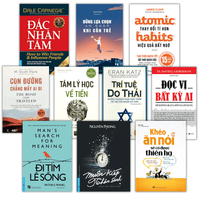 TOP 10 Sách Người Trẻ Trước 35 Nên Đọc: Đắc Nhân Tâm + Con Đường Chẳng Mấy Ai Đi + Khéo Ăn Nói Có Được Thiên Hạ + Đọc Vị Bất Kỳ Ai + Tâm Lý Học Về Tiền + Đừng Lựa Chọn An Nhàn Khi Còn Trẻ + ...