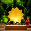 [Lá Thật 100%] Đèn Hào Quang Lá Bồ Đề hình bông hoa Mandala