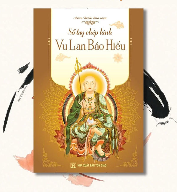 Vở chép Kinh Vu lan, sổ chép kinh Vu Lan Báo Hiếu in chữ mờ loại giấy cao cấp dày dặn - Anan Books
