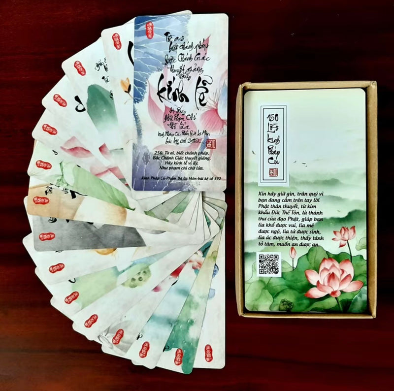 Bộ Thẻ Thư Pháp 150 Lời Kinh Pháp Cú