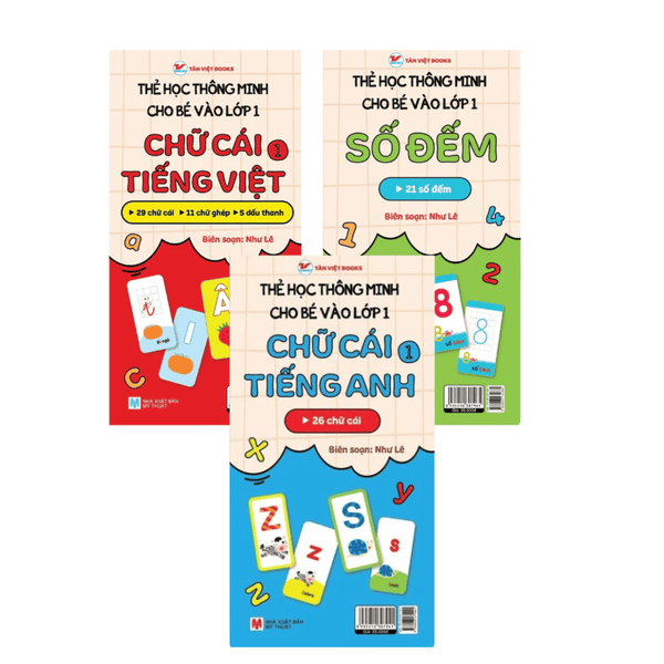 Thẻ Học Thông Minh Cho Bé Vào Lớp 1 - Chữ Cái Tiếng Anh Tiếng Việt Số Đếm