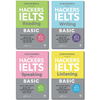 Combo 4 cuốn Hackers IELTS Basic (Reading + Listening + Speaking + Writing)