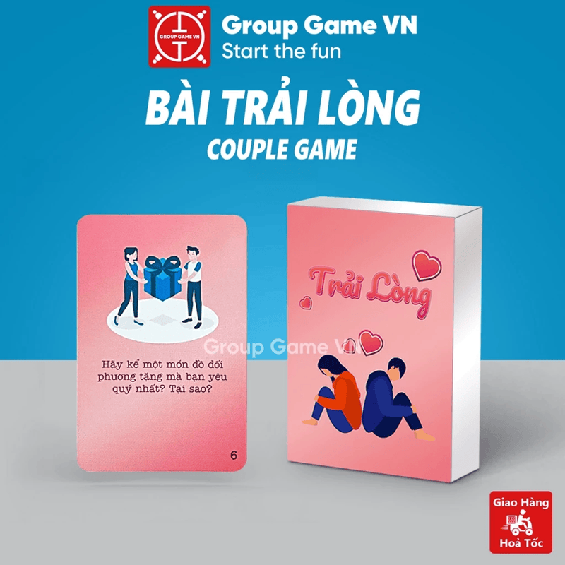 [Bộ Trải Lòng]Bộ bài Trải Lòng dành cho cặp đôi, Boardgame dành cho cặp đôi đang yêu tâm sự tìm hiểu nhau