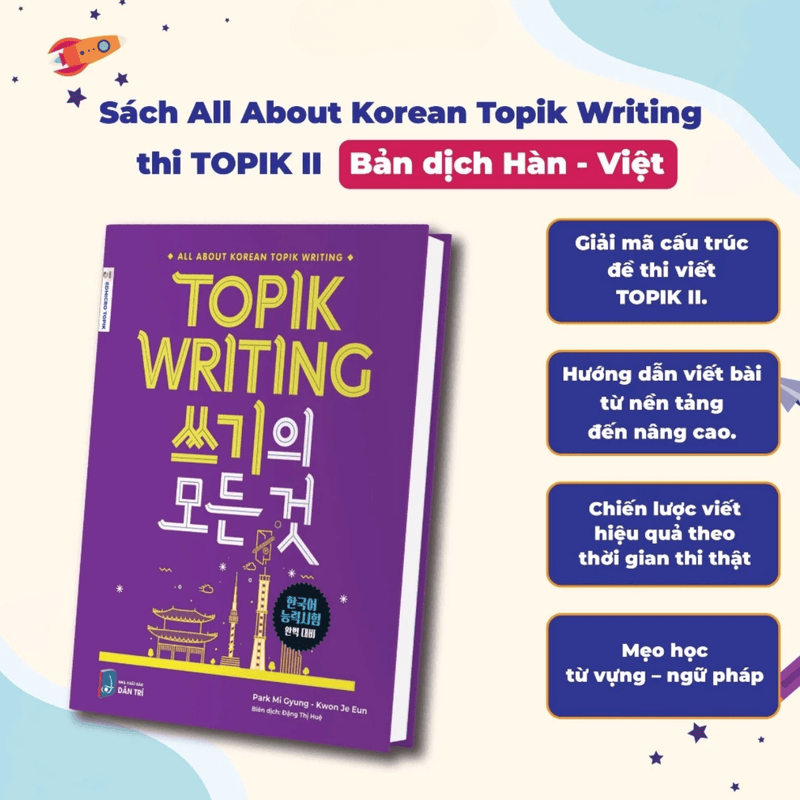 Sách Luyện Viết Tiếng Hàn: All About Korean Topik Writing thi TOPIK II
