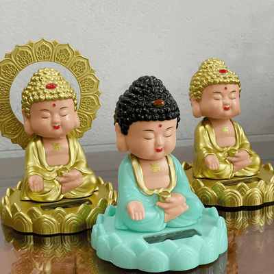 Tượng phật như lai gật đầu năng lượng ánh sáng