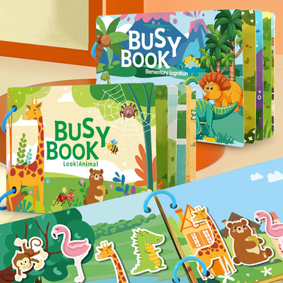 Sách Bận Rộn Bóc Dán Busy Book Montessori - Cho Bé Học Tiếng Anh, Phát Triển Tư Duy Trí Tuệ, DIY