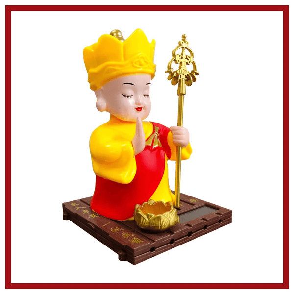 Tượng phật địa tạng bồ tát gật đầu năng lượng ánh sáng