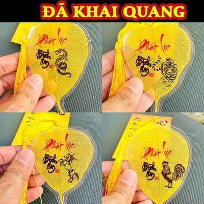 [Đã Khai Quang] Hàng Loại 1 - Lá Bồ Đề Thư Pháp 12 Con Giáp