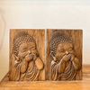Tranh gỗ "An Tiếu" - hình ảnh chú tiểu mỉm cười khúc khích