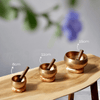 Chuông Xoay, Bát Hát, Singing Bowl, Chuông Thiền Yoga, Bộ Kèm Dùi Và Đế Gấm Size 8cm, 11cm, 15cm
