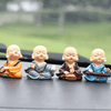 (Tặng miếng dán) Bộ tượng "Tứ Không" để xe ô tô, trang trí nhà cửa bằng gốm sứ cao cấp