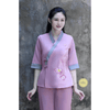 DL25 tím hồng (Họa Y Pháp Phục) Đồ Lam Đi Chùa, Top Quần Áo Thời Trang Cho Phật Tử Nữ, đủ size