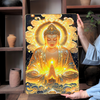 (P04) Buddha Glass Wall Art -UV Print 16x24 inch