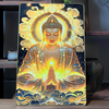 (P04) Buddha Glass Wall Art -UV Print 16x24 inch
