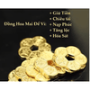 Đồng xu hoa mai mạ vàng, Móc treo đồng xu hoa mai ngũ phúc mang lại may mắn, chiêu tài lộc, hóa giải thị phi