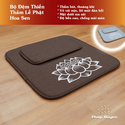 [Giá trải nghiệm] Đệm Thiền Lễ Phật Tụng Kinh In Hoa Sen