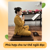 Tọa cụ - đệm ngồi thiền sơ dừa cao cấp không xẹp - có thể gấp gọn