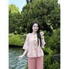 Đồ Đi Lễ Chùa Thêu Hoa Cách Tân, Đồ Lam Đi Chùa Tơ Hoa Dây Tai Thỏ Không Dặm Ngứa - Pháp phục đi lễ chùa
