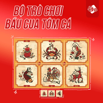 Boardgame Bầu Cua Tôm Cá cao cấp