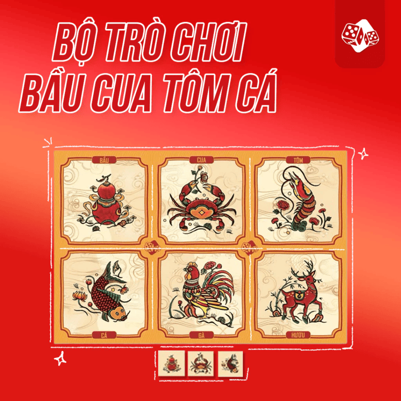 Boardgame Bầu Cua Tôm Cá cao cấp