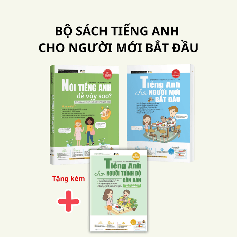 [MUA 2 TẶNG 1] Combo 2 Sách Nói Tiếng Anh Dễ Vậy Sao Và Tiếng Anh Dành Cho Người Mời Bắt Đầu ( tặng Tiếng Anh Cho Người Trình Độ Căn Bản)