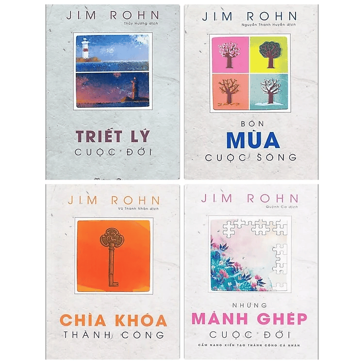 Combo Bộ Sách Jim Rohn : Chìa Khóa Thành Công + Những Mảnh Ghép Cuộc Đời + Triết Lý Cuộc Đời + Bốn Mùa Cuộc Sống (Bộ Sách Về Châm Ngôn Cuộc Sống, Cuốn Sách Giúp Bạn Thay Đổi Hướng Đi Đúng, Sách Kỹ Năng Sống)