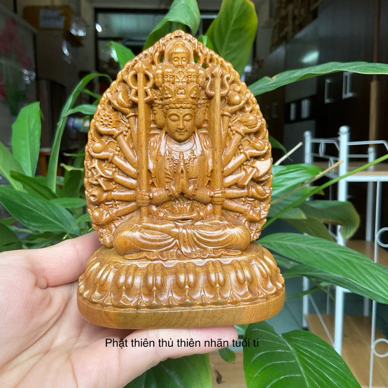 [Tặng vòng tay ngũ sắc] Tượng Phật bản mệnh theo tuổi bằng gỗ thơm (tặng miếng dán 2 mặt)