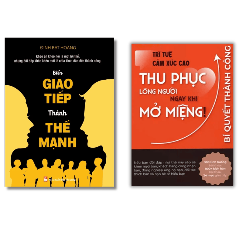 Bộ sách Chạm Lòng Người Chỉ Bằng Lời Nói: Biến Giao Tiếp Thành Thế Mạnh + Thu Phục Lòng Người Ngay Khi Mở Miệng