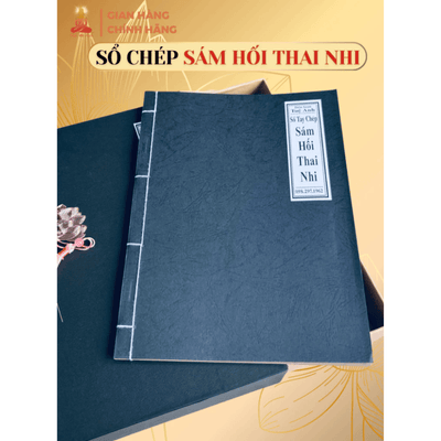 Sổ chép Sám Hối Thai Nhi in mờ Tuệ Anh/ vở chép Kinh giấy cổ (Tặng kèm Hộp đựng)