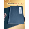 Sổ tay chép Kinh Vu Lan Báo Hiếu in mờ Tuệ Anh / Vở chép Kinh giấy cổ (Tặng kèm Hộp đựng)