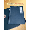 Sổ tay chép Kinh Dược Sư in mờ Tuệ Anh/ Vở chép Kinh giấy cổ (Tặng kèm Hộp đựng)