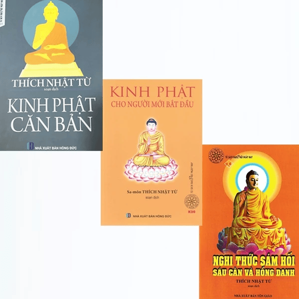 Combo 3 cuốn: Kinh Phật Căn Bản + Kinh Phật Cho Người Mới Bắt Đầu + Nghi Thức Sám Hối Sáu Căn Và Hồng Danh