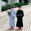 Áo tràng phật tử cho bé (kèm quần) chất kate silk bền màu cho cả bé trai và bé gái Thiên Di D32
