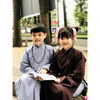 Áo tràng phật tử cho bé (kèm quần) chất kate silk bền màu cho cả bé trai và bé gái Thiên Di D32