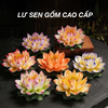 [Sen Hồng nhỏ] Hoa Sen Gốm Sứ Cao Cấp ( tặng kèm 1 hộp nhang trầm), Dùng Cắm Nhang Trầm