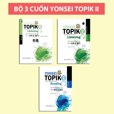 Luyện Thi YONSEI TOPIK 2 Nghe Đọc (Bộ 3 Cuốn Đen Trắng)