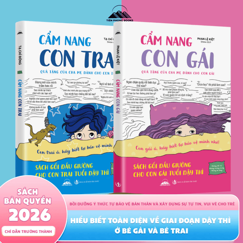 Combo 2 Quyển: Cẩm Nang Con Trai & Cẩm Nang Con Gái: Sách gối đầu giường dành cho con trai – con gái tuổi dậy thì