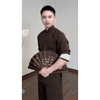 Đồ lam đi chùa Bảo Nghiêm pháp phục nam/nữ vạt hò cổ tàu nút tết vải đũi cao cấp - Lam Tuệ Anh