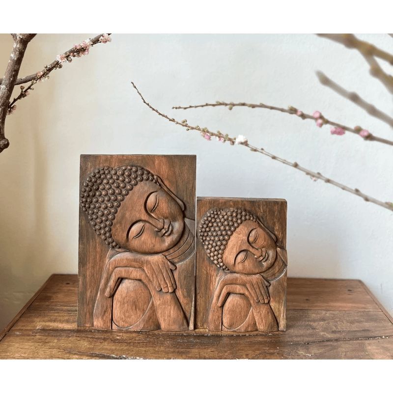 Tranh Gỗ Phật An Nhiên – Decor Tâm Linh Treo Tường/Để Bàn, Quà Tặng Bình An