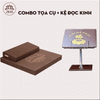 [Flashsale 30%] Bộ Tọa Cụ Nệm Xơ Dừa + Kệ Đọc 2 Chức Năng, Có Thể Điều Chỉnh Độ Cao