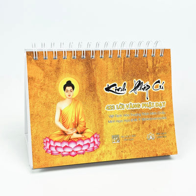 [Flashsale 30%] Kinh Pháp Cú Bản Lịch Linh Ứng - Có Hình Minh Hoạ Và Tích Truyện (Bìa Vàng)