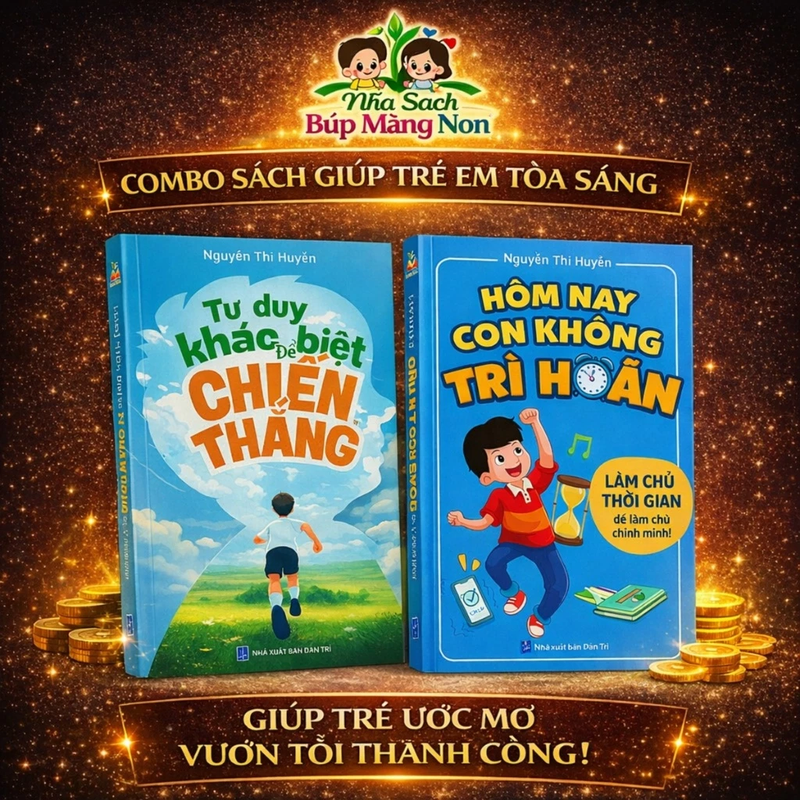 Combo 2 Cuốn: Tư Duy Khác Biệt Để Chiến Thắng + Hôm Nay Con Không Trì Hoãn ( CÓ LẺ TỪNG CUỐN )